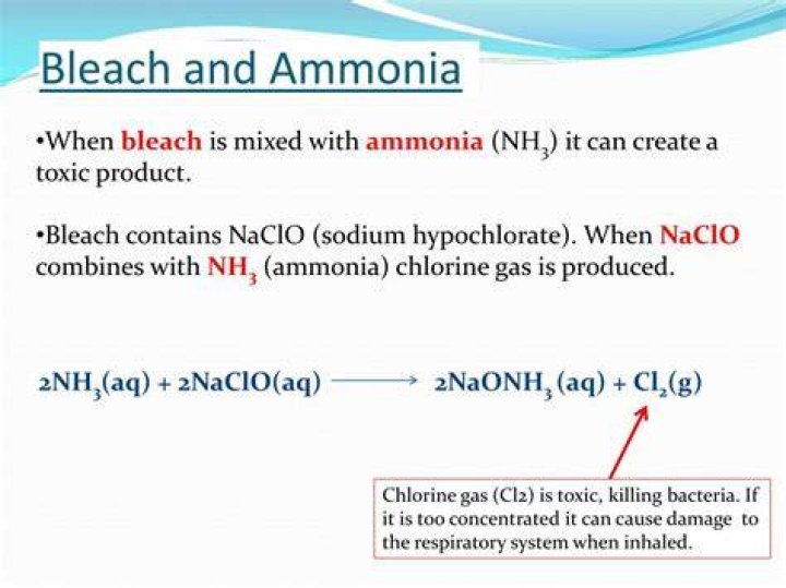 What does bleach and ammonia make?