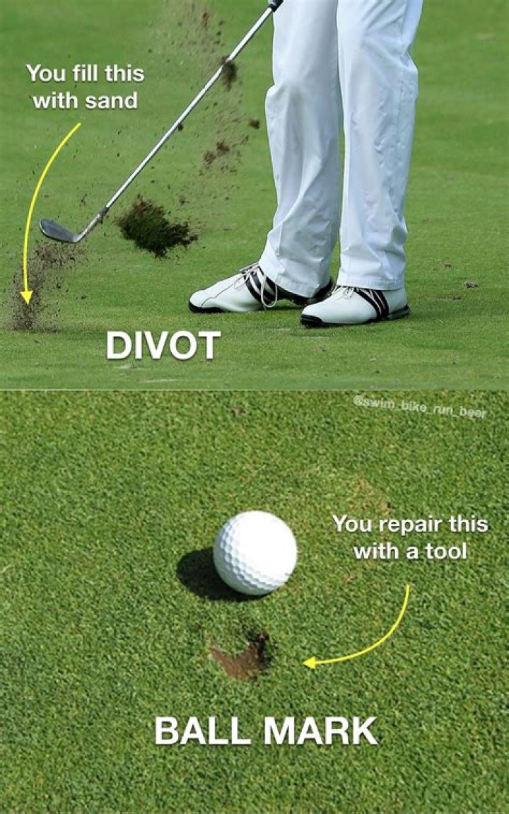 What does divot mean in golf?