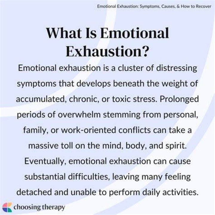 What does emotional exhaustion feel like?