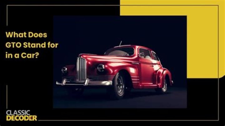 What does GTO stand for in a car?