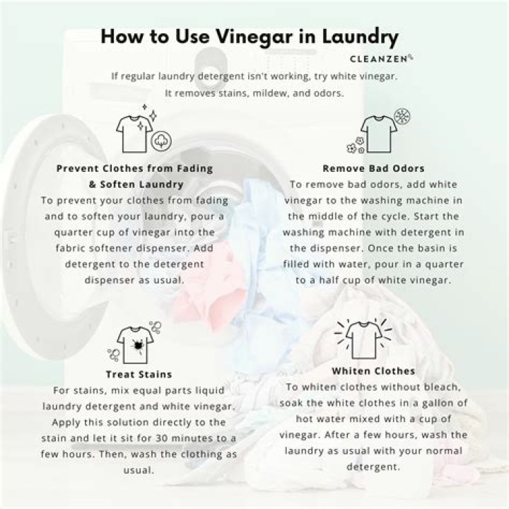 What does putting vinegar in your laundry do?