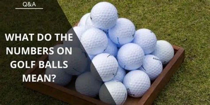 What does the numbers on golf balls mean?