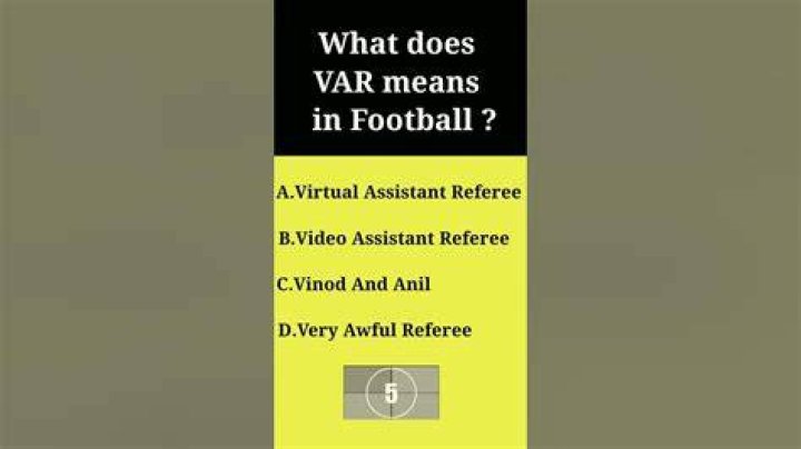 What does VAR mean in football?