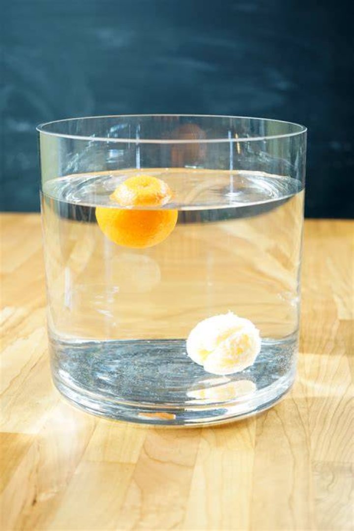 What floats in water but sinks in oil?