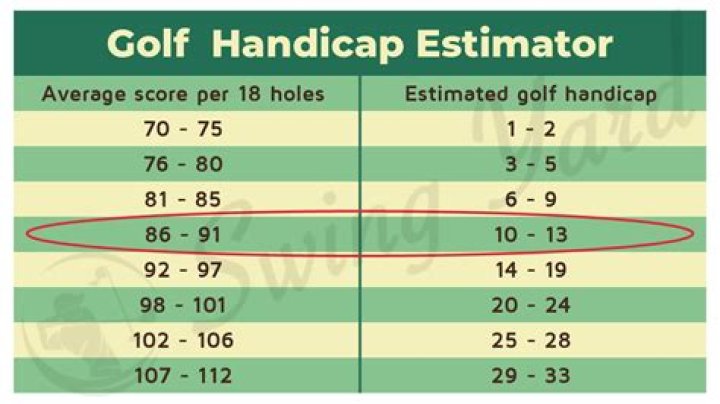 What handicap is considered a good golfer?