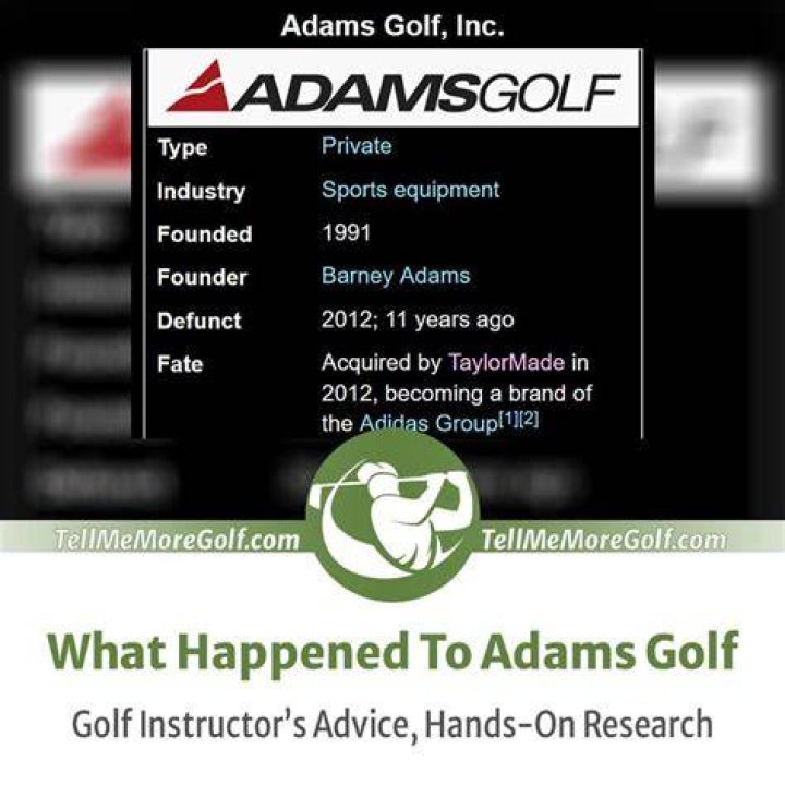 What happened to Adams Golf?