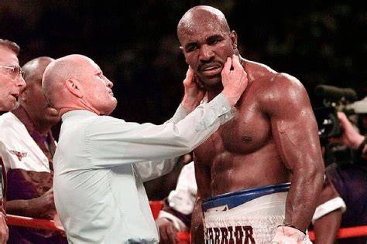 What happened to Evander Holyfield's ear?