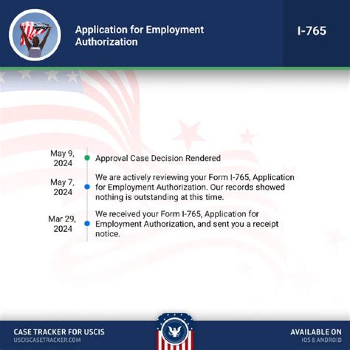 What happens after I-765 approved?