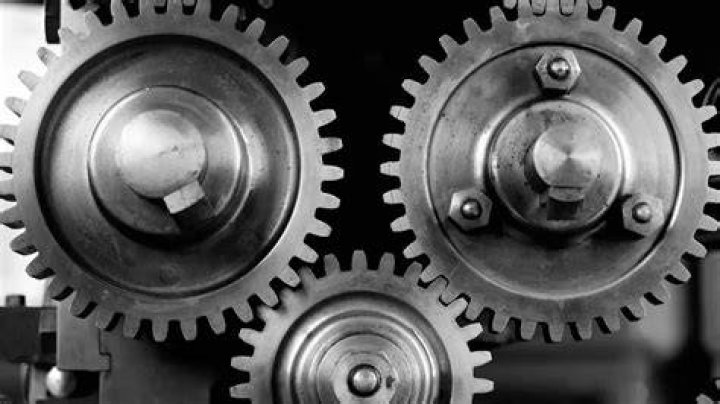What happens when a small gear drives a larger gear?
