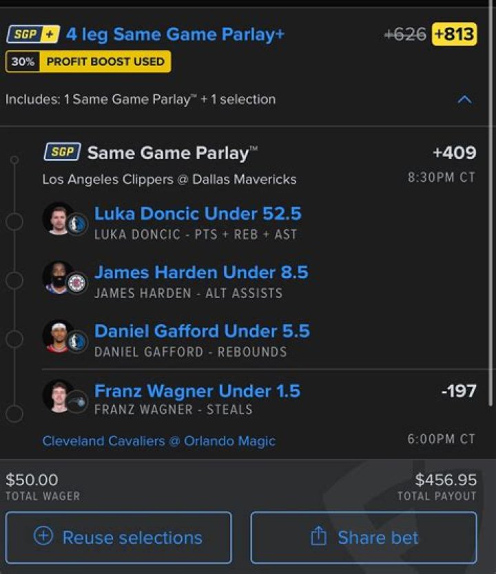 What is a 2 leg parlay?