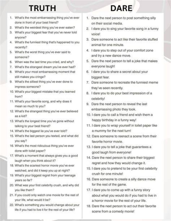 What is a good dare for a 12 year old?