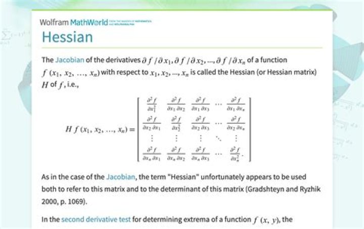 What is a Hessian math?