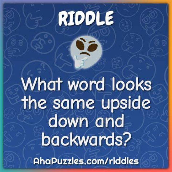 What is a word that is the same upside down?
