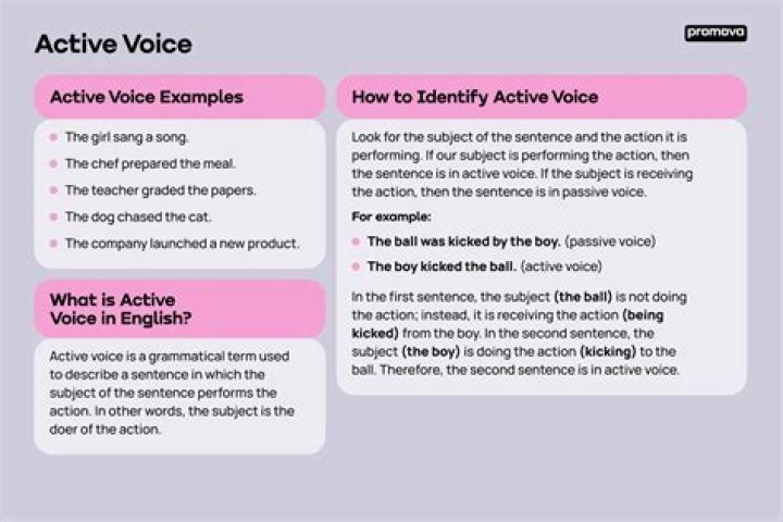 What is active voice in research paper?