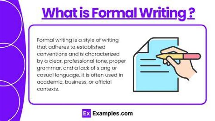 What is formal writing?