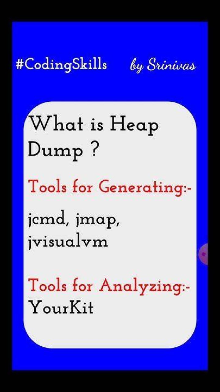 What is heap dump?