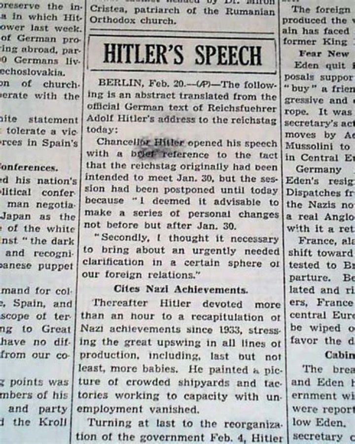 What is Hitler's most famous speech?