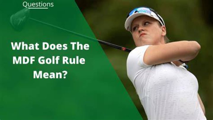What is MDF golf?