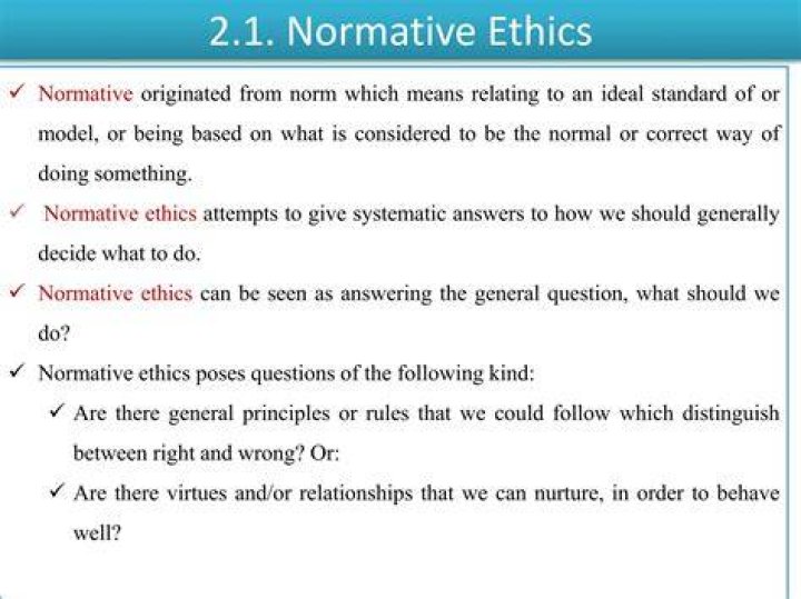 What is normative ethics quizlet?