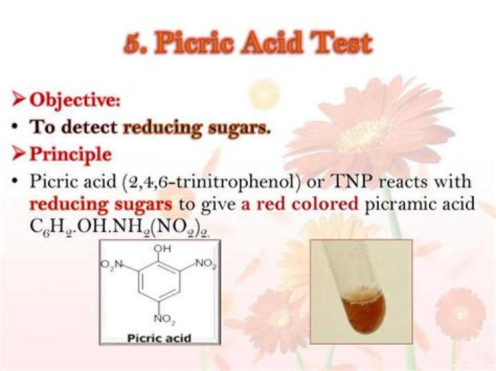What is picric acid test?