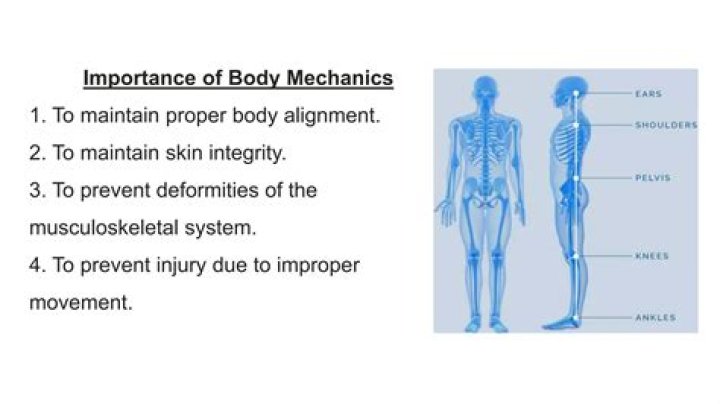 What is proper body mechanics as a nurse?