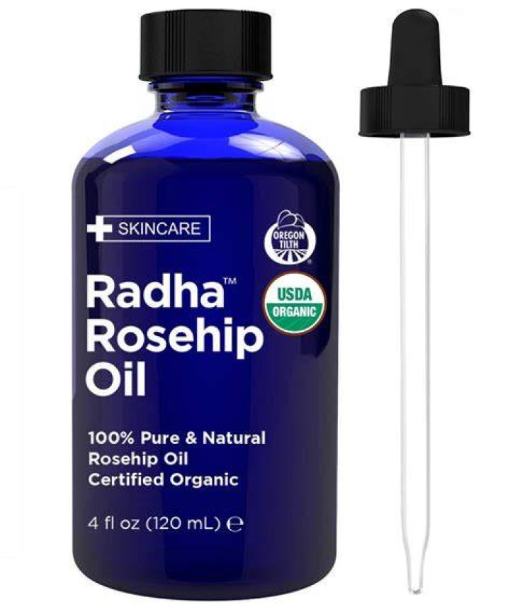 What is Radha rosehip oil used for?
