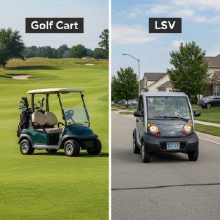 What is the difference between a golf cart and an LSV?