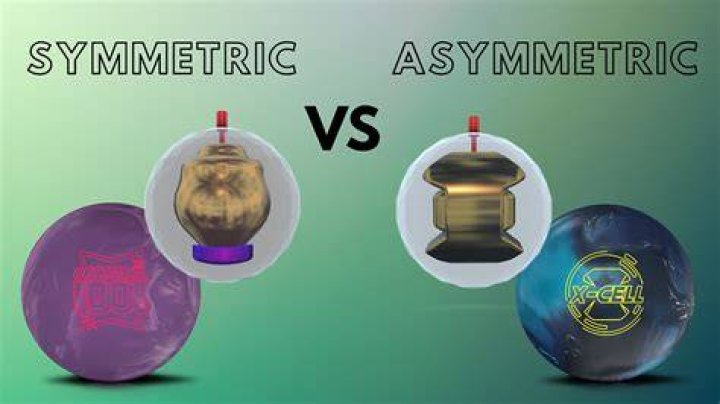 What is the difference between a symmetrical and asymmetrical bowling ball?