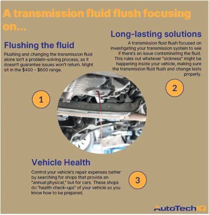What is the difference between a transmission flush and a transmission service?