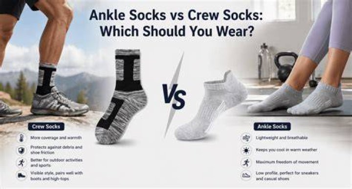 What is the difference between ankle and crew socks?