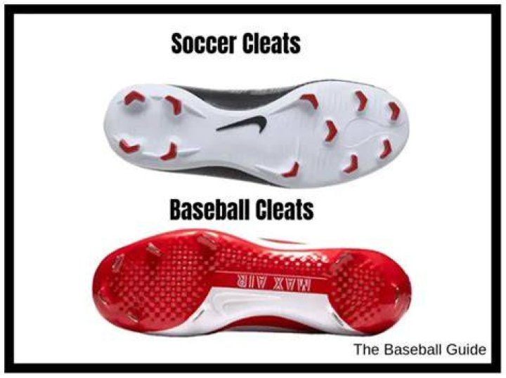 What is the difference between football cleats and baseball cleats?