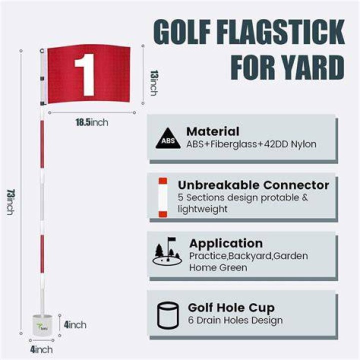What is the height of a golf flagstick?