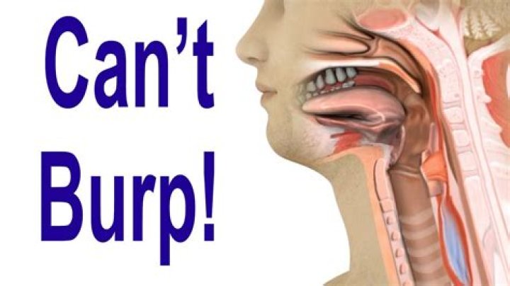 What is the inability to burp called?