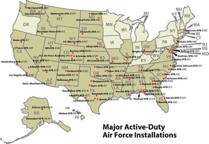 What is the largest Air Force base in the United States?
