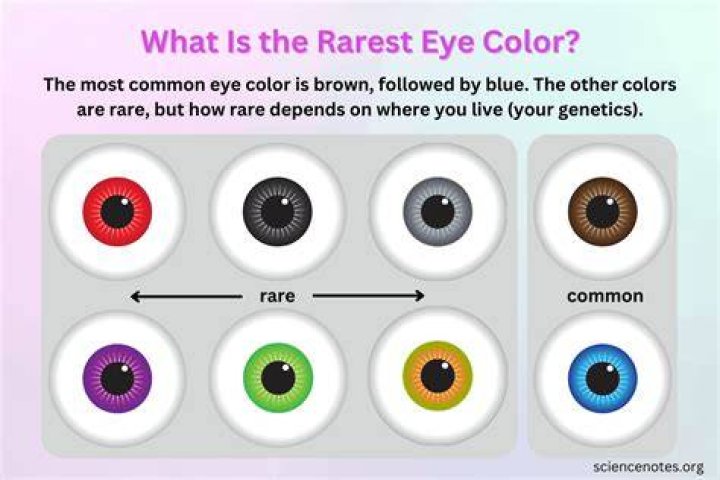 What is the least common eye color?