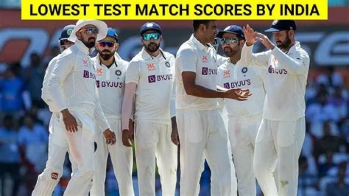 What is the lowest test score by India?