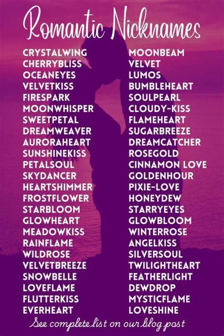 What is the most romantic name?