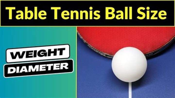 What is the official table tennis ball size?
