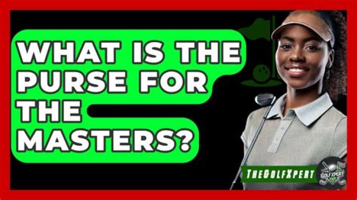 What is the purse for the Masters 2021?