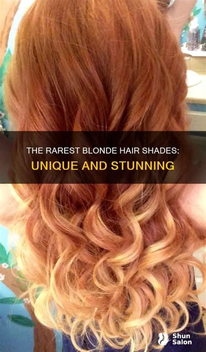 What is the rarest blonde hair color?