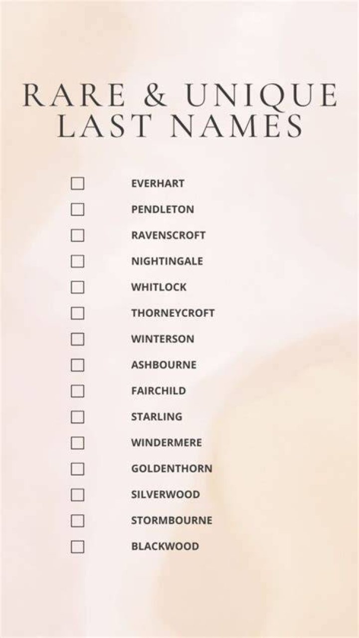 What is the rarest last name?