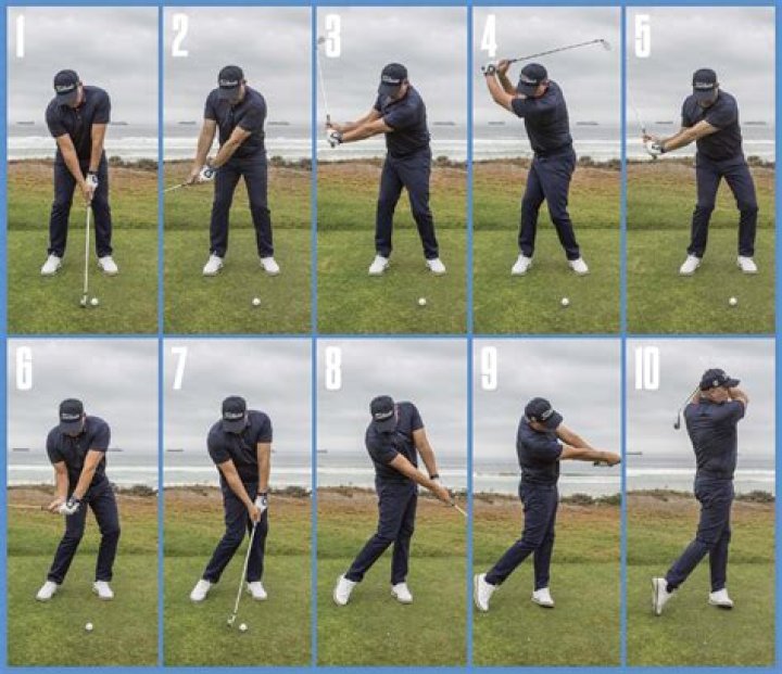 What is the sequence of the downswing in golf?