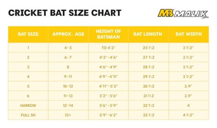 What is the smallest size cricket bat?