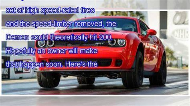 What is the top speed of a Dodge Demon?