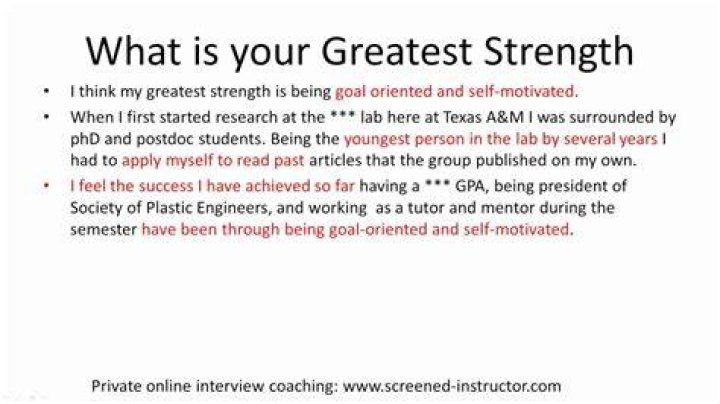 What is your greatest strength?