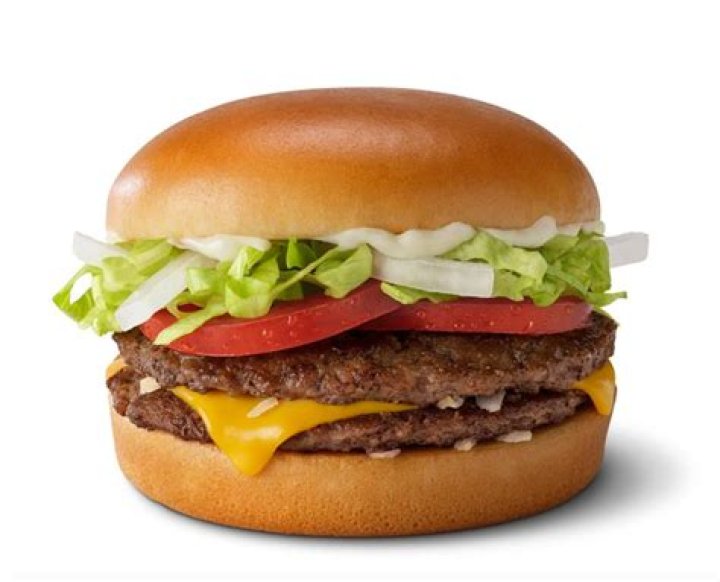 What McDonalds hamburger has lettuce and tomato?
