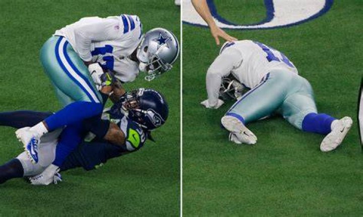 What quarterback broke his leg during a game?