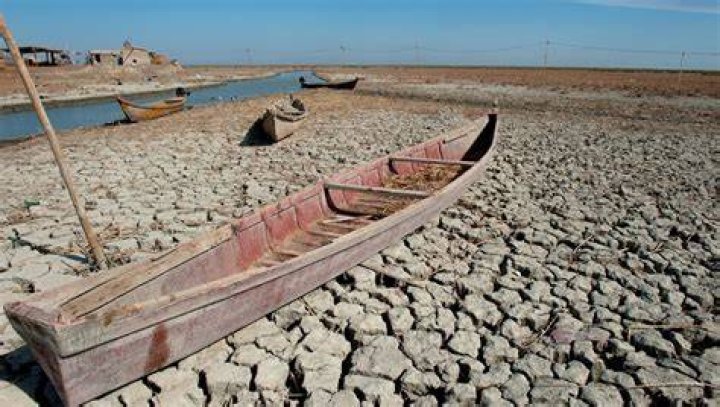 What sea is drying up in Russia?