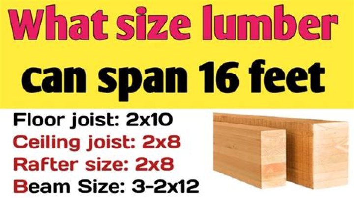 What size lumber can span 16 feet?