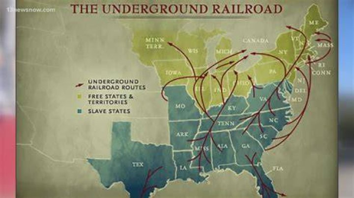 What states did the Underground Railroad go through?